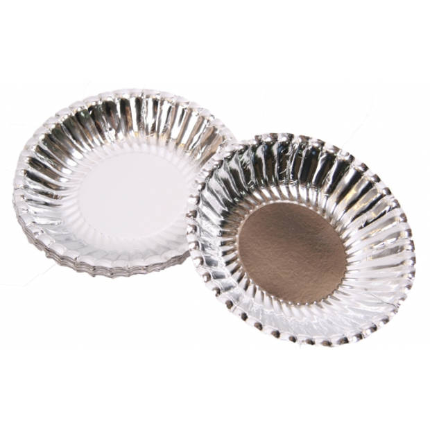 Zilveren snack schaaltjes 16 cm - feestschaaltjes