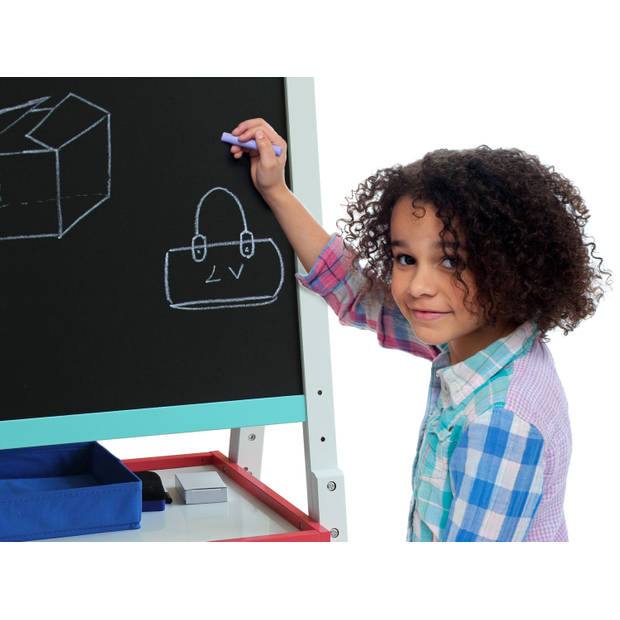 SUNNY Fresh Art Easel Schoolbord / Tekenbord voor kinderen Tweezijdig Schrijfbord van Kunststof incl. accessoires
