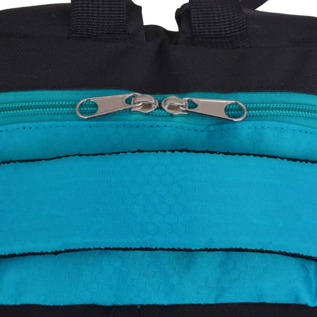 vidaXL Rugzak voor school 40 L zwart en blauw