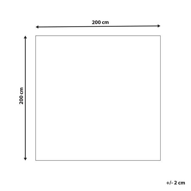 Beliani DEMRE - Hoogpolig-Zwart-Polyester