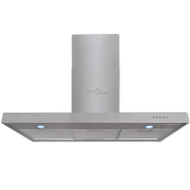 The Living Store Afzuigkap RVS - 900 x 480 x (450 - 750) mm - 720 m³/u - 2 LED-lampjes