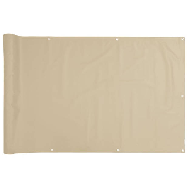 vidaXL Balkonscherm Oxford textiel 75x400 cm beige