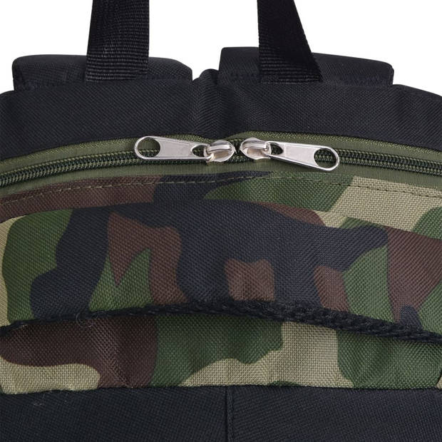 vidaXL Rugzak voor school 40 L zwart en camouflage