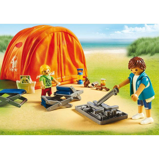 PLAYMOBIL Family Fun kampeerders met tent 70089