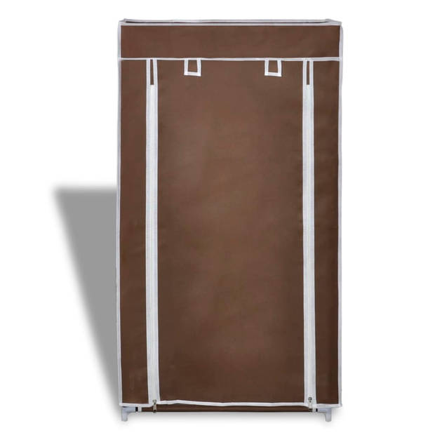 The Living Store Schoenenkast Dubbel 5-Laags - 58 x 28 x 106 cm - Bruin