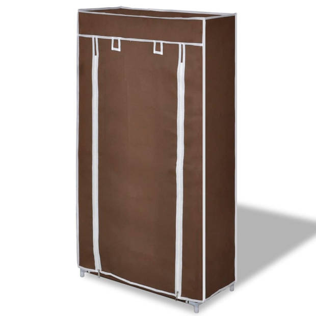 The Living Store Schoenenkast Dubbel 5-Laags - 58 x 28 x 106 cm - Bruin