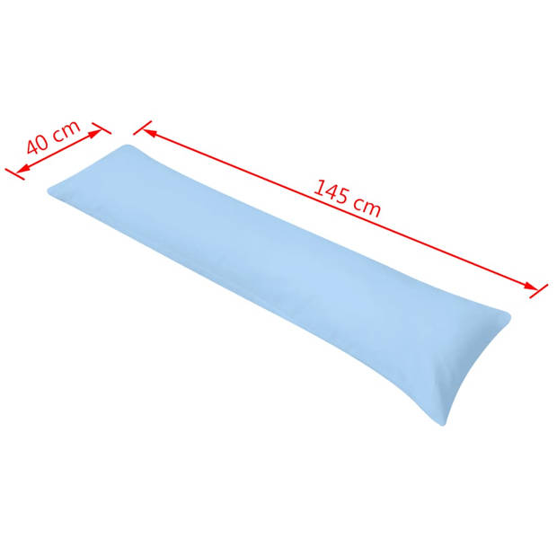 vidaXL Zijslaapkussen 40x145 cm blauw