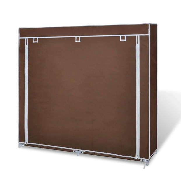 The Living Store Schoenenkast - Dubbel 5-laags - 115 x 28 x 110 cm - Bruin