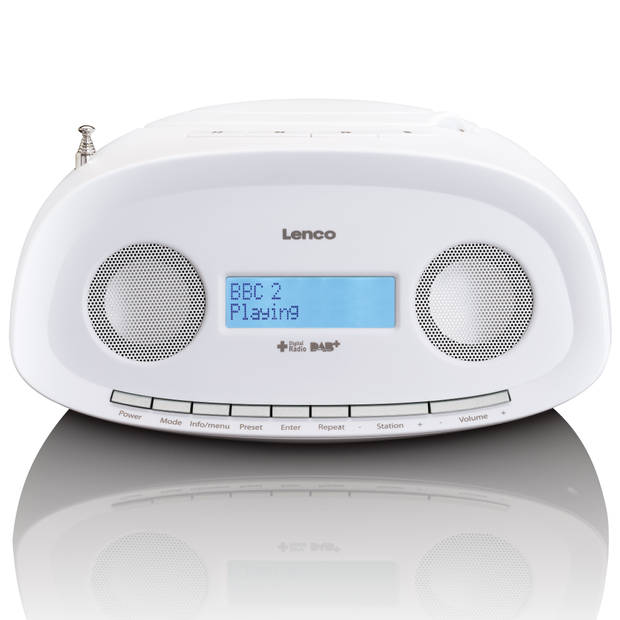 Draagbare DAB+/FM Radio CD-USB-speler Lenco SCD-69WH Wit
