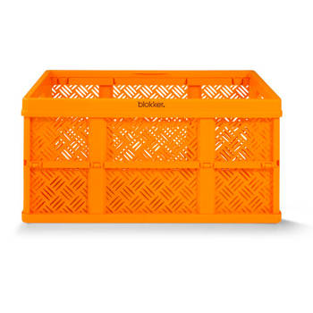 Blokker basic vouwkrat - 32 liter - oranje