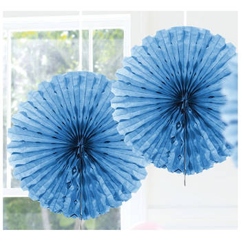 Honeycomb waaiers licht blauw 45 cm - Hangdecoratie