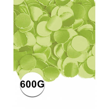 Zakje met 600 gram lime groene confetti - Confetti