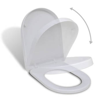 Blokker vidaXL Toiletbril soft-close vierkant wit aanbieding