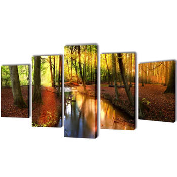 vidaXL Wandprintset bos 200 x 100 cm