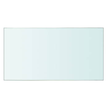 The Living Store Glasplank - 30 x 12 cm - Transparant - 8 mm dikte