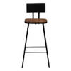 The Living Store Barstoelen - Massief gerecycled hout - 45 x 36 x 99 cm - Industriële stijl