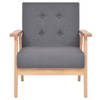 The Living Store Fauteuil Comfort - Fauteuils - 64.5 x 67 x 73.5 cm - Donkergrijs