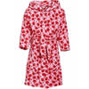 Fleece badjas roze aardbeienprint voor meisjes 134/140 (9-10 jr) - Badjassen