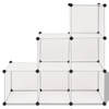 The Living Store Opbergmeubel Organizer - 110 x 37 x 110 cm - 6 vakken - PP en staaldraad