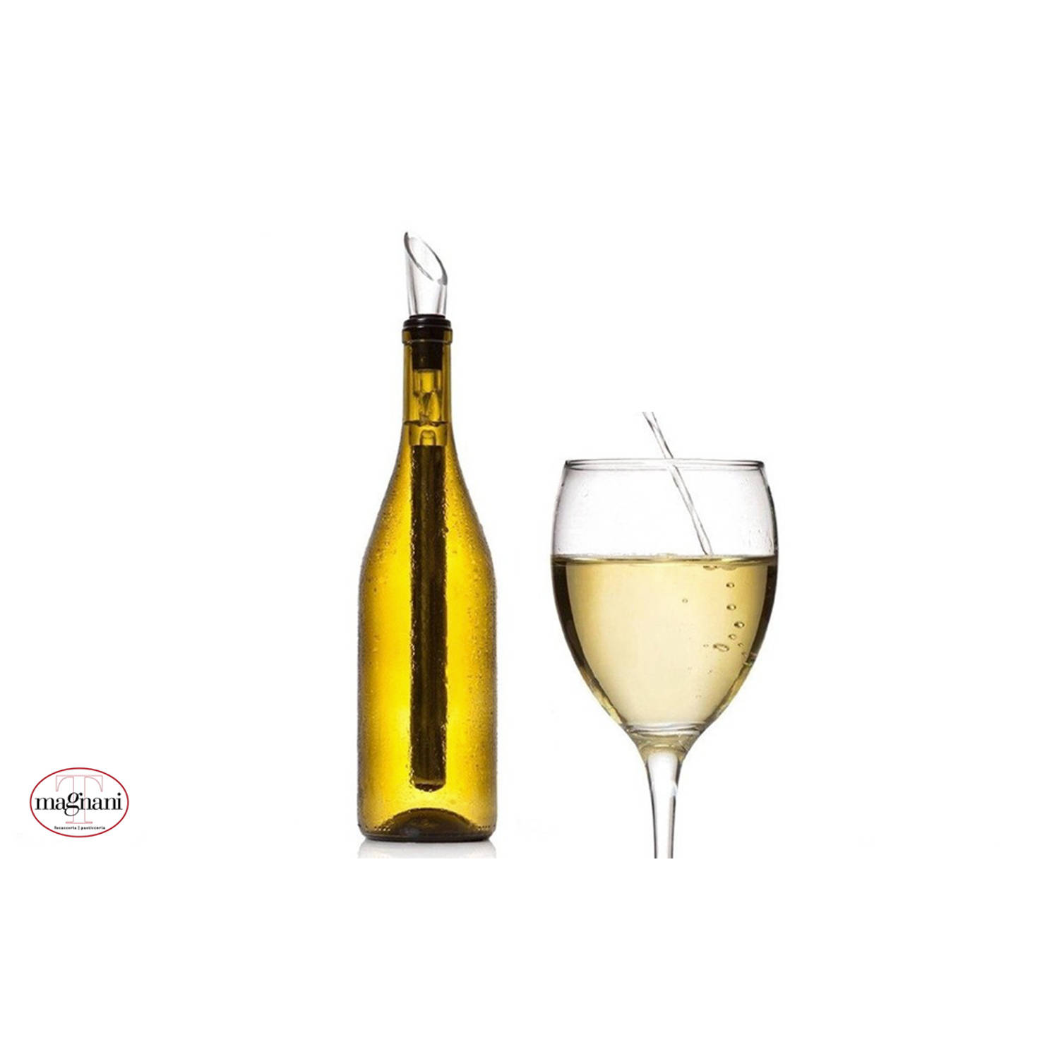 wolf Observatie vonnis Magnani wijnkoeler sticks - 2 koelers & 1 schenktuit - Direct je wijn, rosé  of champagne ijskoud serveren | Blokker