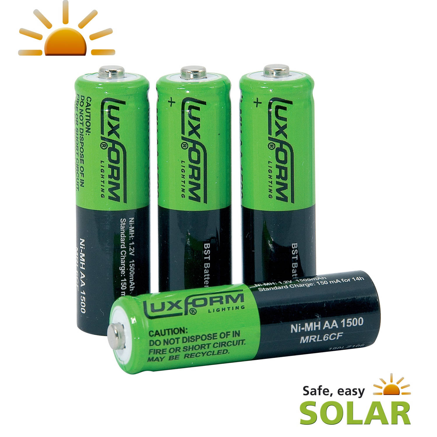 Luxform Oplaadbare Solar Batterij AA