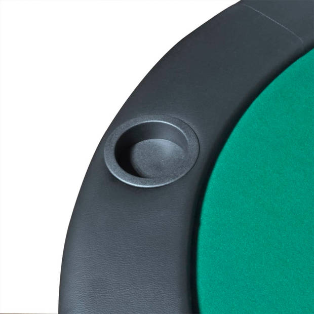 vidaXL Poker tafelblad voor 10 spelers inklapbaar groen