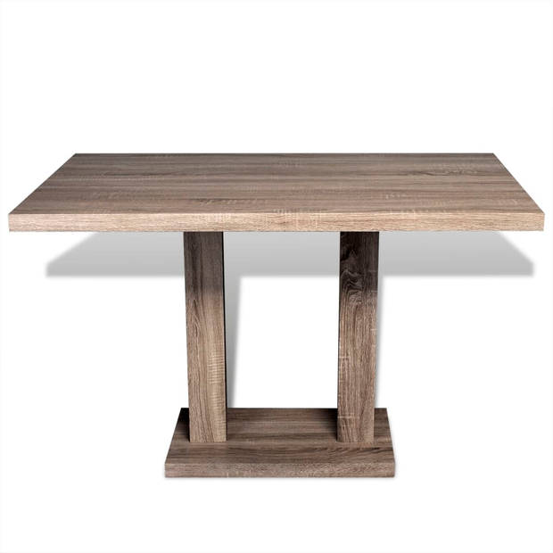 The Living Store Eettafel - MDF - 117 x 67 x 75 cm - Eiken