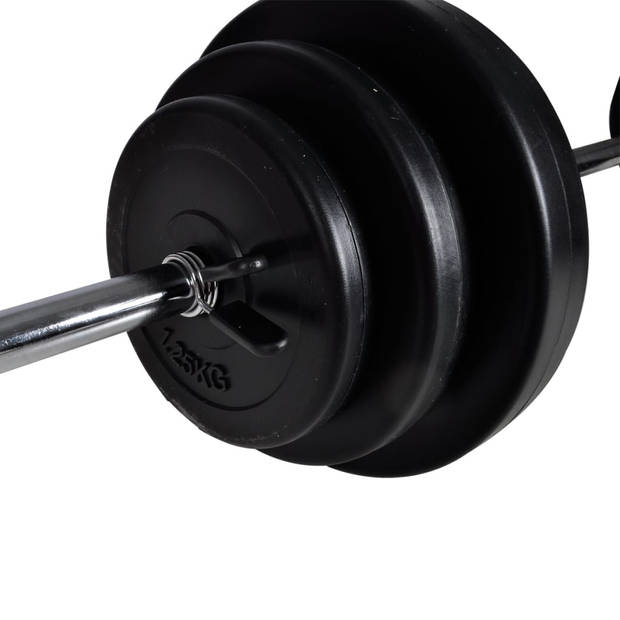 vidaXL Barbell- en dumbbellset 30,5 kg