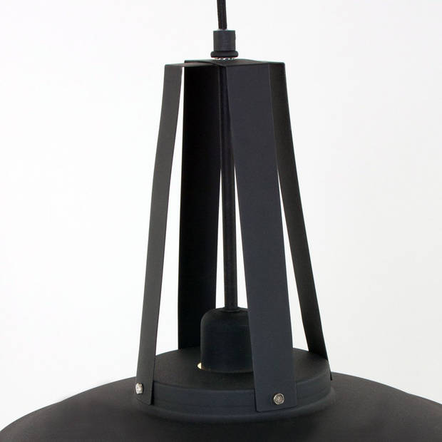 Lightning - donald hanglamp 1-l. Metaal 43cm - zwart