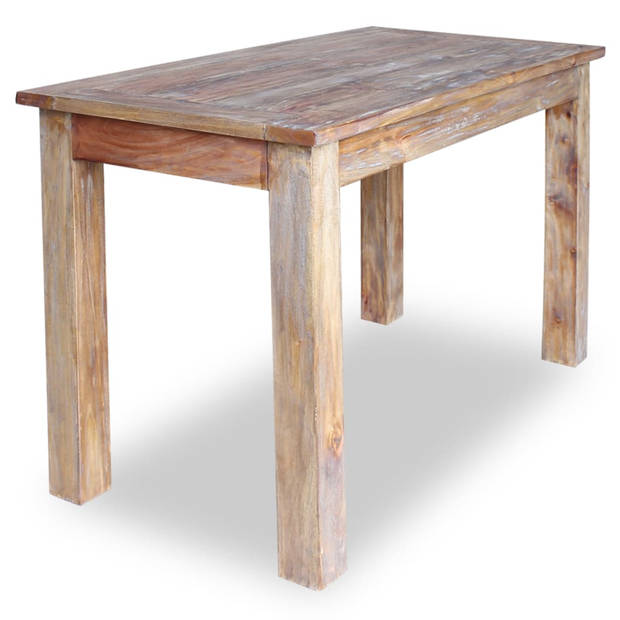 The Living Store Eetkamertafel - Massief gerecycled hout - 120 x 60 x 77 cm - Rustieke vintage stijl