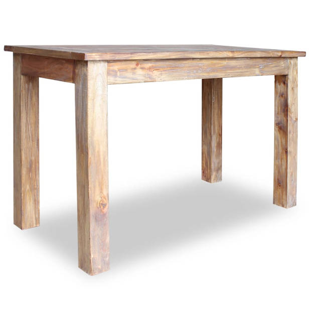 The Living Store Eetkamertafel - Massief gerecycled hout - 120 x 60 x 77 cm - Rustieke vintage stijl