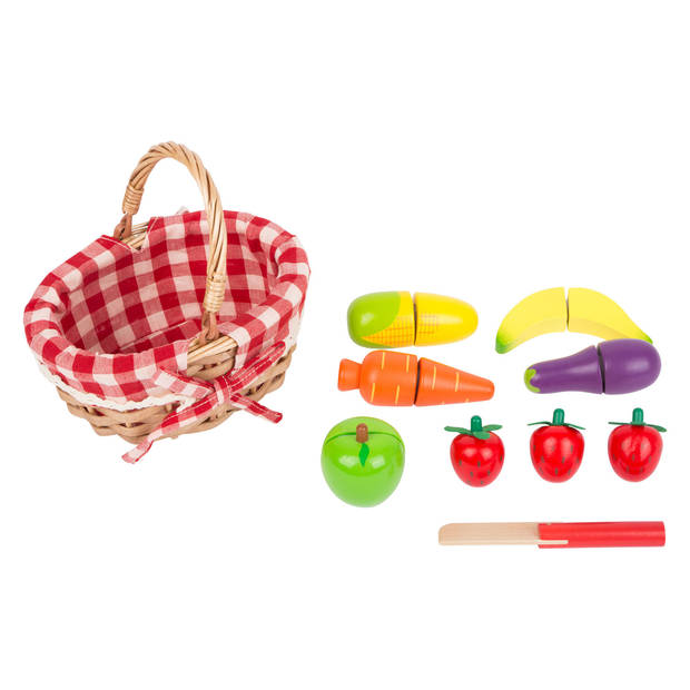 Small Foot picknickmand met eten 16 cm 10-delig