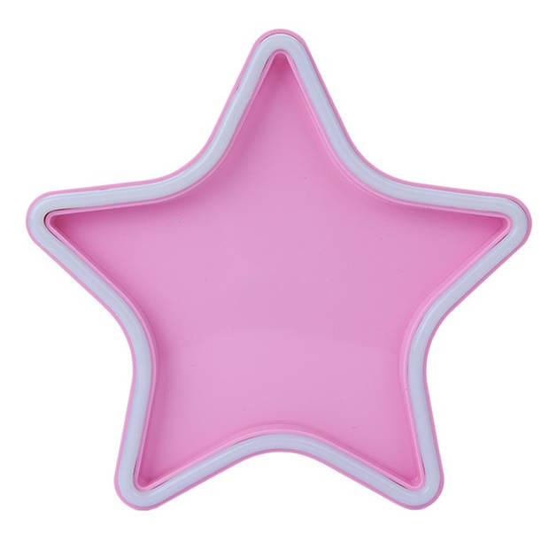 Kamparo sterrenlamp neonverlichting roze 25,5 x 25,5 x 4,5 cm