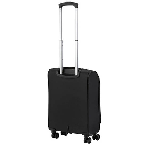 TravelZ Softspinner TSA Handbagagekoffer - Trolley 55cm met dubbele wielen – Zwart