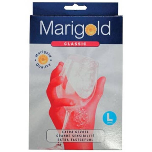 Vileda handschoenen Marigold Classic, large, rood