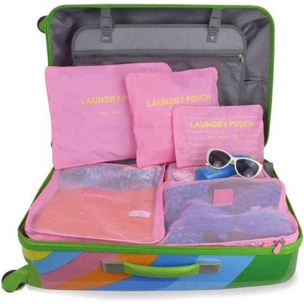 O'DADDY packing cubes - 6 delig bagage organizer - roze