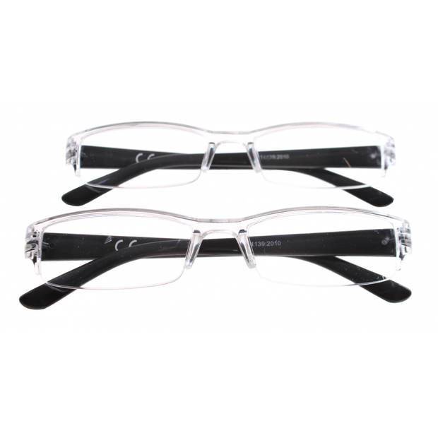 Lifetime-Vision Leesbrillen twee stuks unisex sterkte +1.00