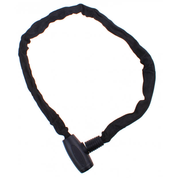 Pythonslot kettingslot vaste kop 120 cm 8 mm zwart