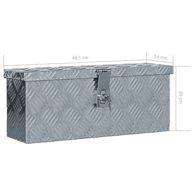 The Living Store Trailerkist - Aluminium - 48.5 x 14 x 20 cm - Roestbestendig