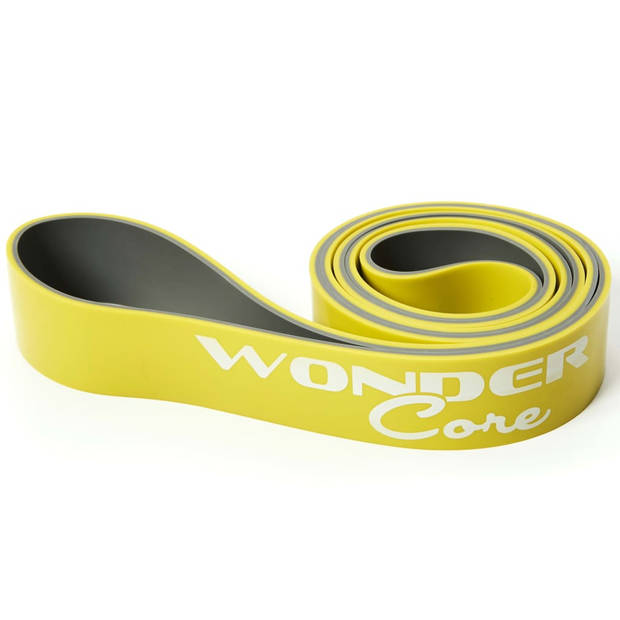 Wonder Core Trainingsband 4,4 cm geel en grijs WOC048