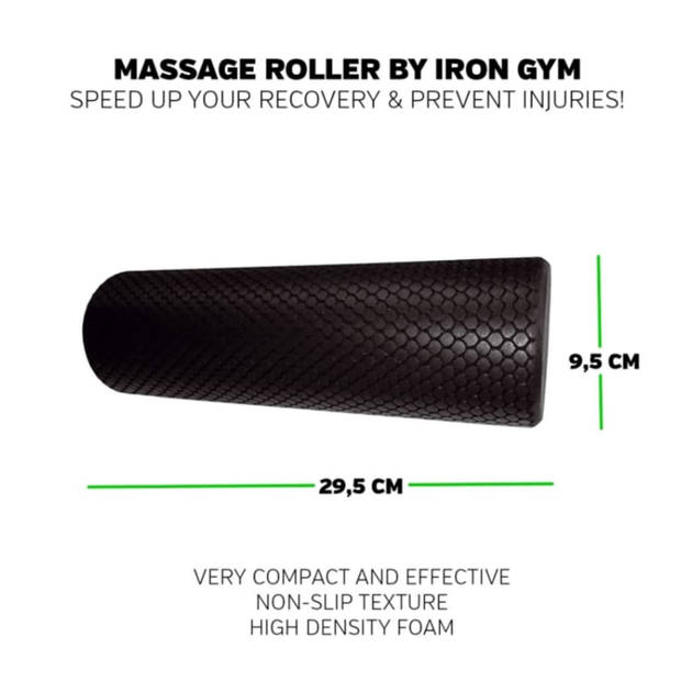 Iron Gym Massageroller Essential zwart IRG051