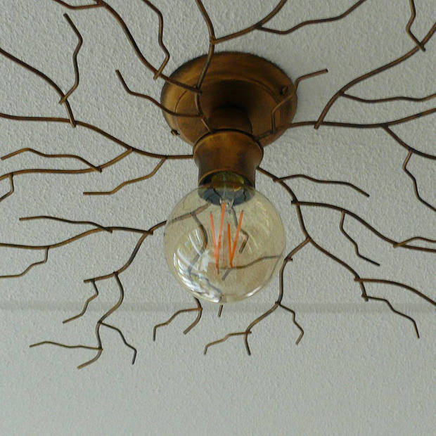 Ylumen Plafondlamp Bichero Ø 80 cm goud-bruin