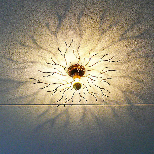 Ylumen Plafondlamp Bichero Ø 60 cm goud-bruin