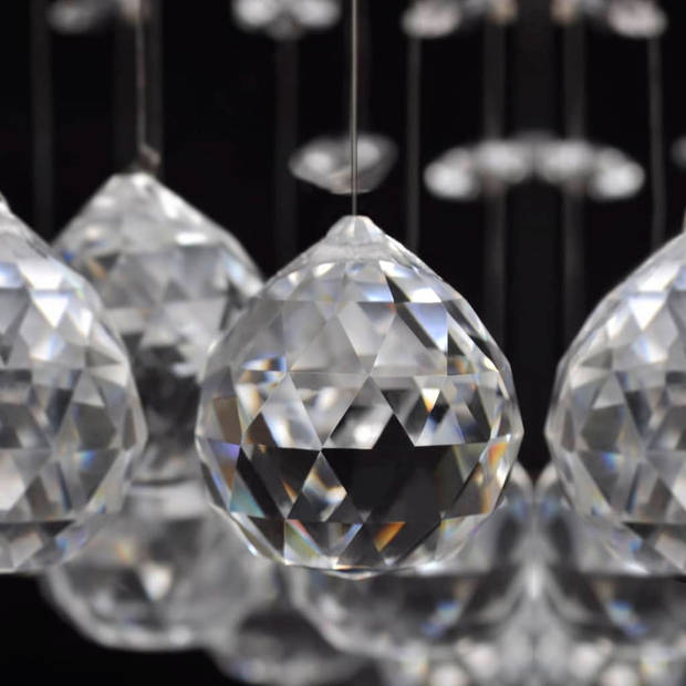 The Living Store Plafondlamp met glinsterende glas kristallen kralen 8xG9 29 cm - PlafonniÃ¨re