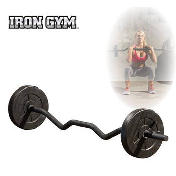 Iron Gym 23 kg verstelbare curl stang set - 25 mm