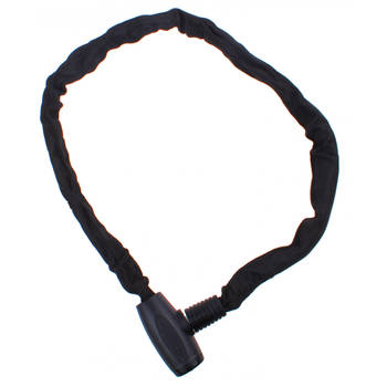 Pythonslot kettingslot vaste kop 110 cm 6 mm zwart