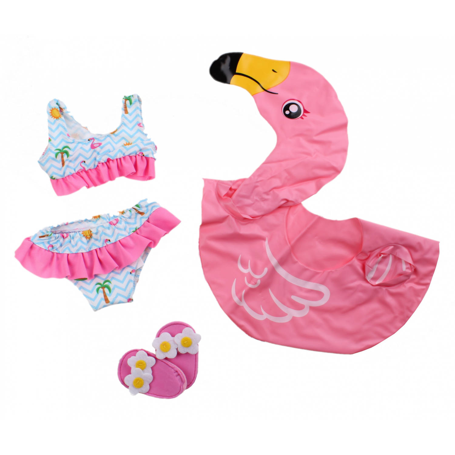 Bijna Migratie aanvaarden Heless Flamingo zwemset poppen roze 35-45 cm | Blokker
