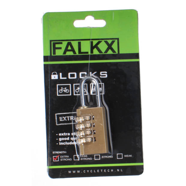 Falkx bagageslot 6R5E 60 x 20 mm aluminium brons