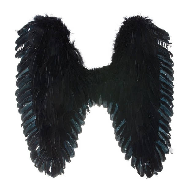 Halloween Halloween zwarte vleugels 65 cm - Verkleedattributen
