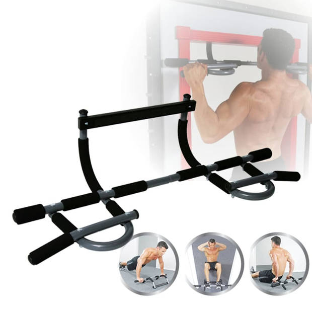 Iron Gym Iron Gym Optrekstang Xtreme deur pull up bar wand muur montage deurtrainer